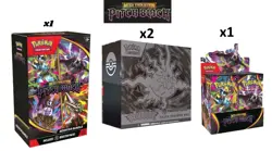 PRESALE Pitch Black Pokemon Center Bundle 2x PC ETB 1x Booster Box 1x Bundle NEW - Image 1