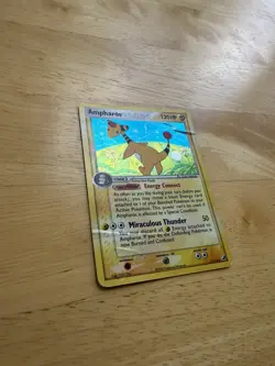 2005 Pokemon Ampharos 1/115 Unseen Forces Holo- DMG - Image 2