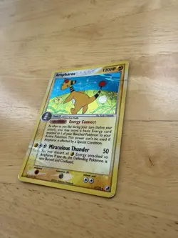 2005 Pokemon Ampharos 1/115 Unseen Forces Holo- DMG - Image 3