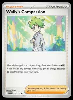 Wally's Compassion UC Mega Evolution MEG 132/132 Pokemon NM 2025 - Image 1