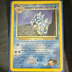Pokemon TCG Giovanni's Gyarados 5/132 Gym Challenge Holo Rare Eng 2000 90HP - Image 1