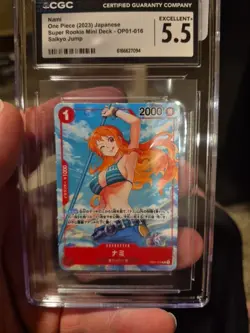 2023 One Piece Japanese Mini NAMI #OP01-016 Perforated CGC 5.5 - Image 1