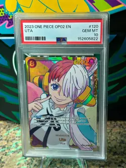 PSA 10 Uta OP02-120 Paramount War Foil Secret One Piece - Image 1