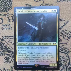 Frodo, Adventurous Hobbit Foil Commander: The Lord of the Rings 2 MTG NM - Image 1