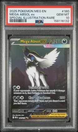 Pokemon PSA 10 Mega Evolutions Mega Absol ex SIR #180 - Image 1