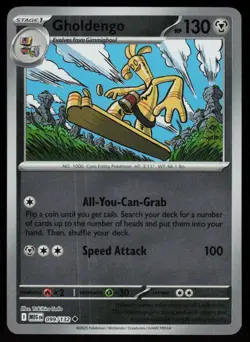 Gholdengo 099/132 Uncommon Mega Evolution Pokemon Reverse Holo Near Mint - Image 1