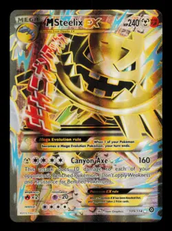 Pokemon Card M Steelix EX 109/114 Steam Siege STS Holo Ultra Rare Mega NM 2016 - Image 1