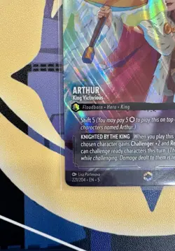 Disney Lorcana Arthur King Victorious 221/204 Enchanted - Image 3