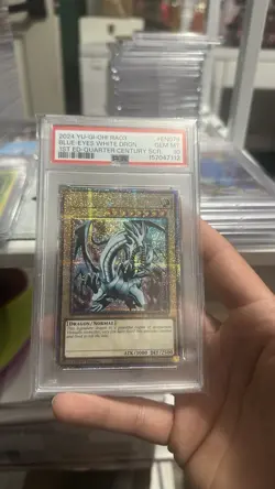 Konami Yu-Gi-Oh! Blue-Eyes White Dragon QCSR 1st Ed RA03-EN079 PSA 10 2024 - Image 1