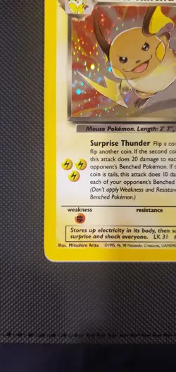 Pokemon Dark Raichu Team Rocket 83/82 Holo VLP Vintage Amazing Condition Secret - Image 5