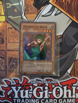 YUGIOH GODDESS OF WHIM MP1-003 SUPER UNLIMITED ED MP PROMO - Image 1