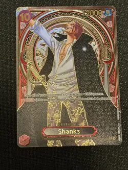 One Piece CCG Shanks - OP09-004 (SP) (Gold) - Carrying On His Will (OP13) Foil - Image 1