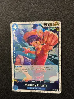 One Piece Card Game Monkey D Luffy P-055 Jolly Roger Foil NM - Image 1