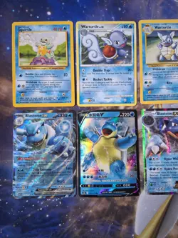 Pokemon Card Collection Lot, Squirtle, Wartortle, Blastoise, Mega Blastoise - Image 2
