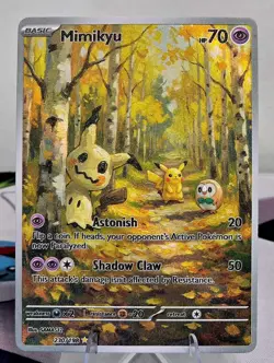 Mimikyu Fan Art Card — Autumn Forest Series (Unofficial, Non-TCG) - Image 1
