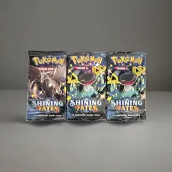 Pokemon TCG Shining Fates Sealed Booster Pack Lot 3 (30 Cards) English 2021 - Image 1