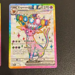 Pokemon TCG Umbreon ex SVP EN 176 Espeon ex SVP EN 175 2 Card Lot Holo EN - Image 3