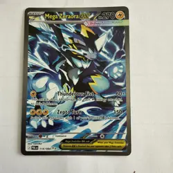 (PRE-RELEASE) - Mega Zeraora ex 114/084 SIR - ENGLISH - Pitch Black Card in Hand - Image 1