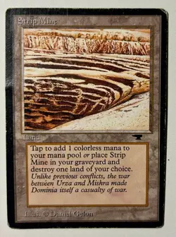 Magic the Gathering Strip Mine card (early 1990's) - Image 1