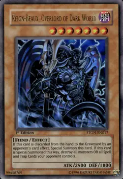 Reign-Beaux, Overlord Of Dark World - Ultra Rare 1st Ed STON-EN017 - LP - YuGiOh - Image 1