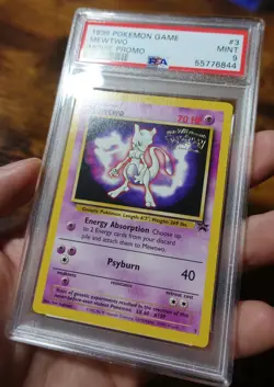 Mewtwo Black Star Promo 3 PSA 9 Movie Promo 1999 Pokemon Card Graded - Image 3