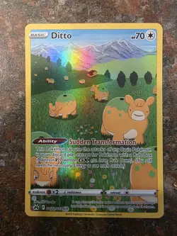 Pokemon Ditto Crown Zenith Galarian Gallery Full Art Holo Rare Card GG22/GG70 - Image 1