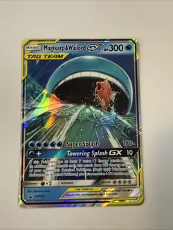 Magikarp & Wailord GX SM166 Sm Holo Pokemon Tag Team Card - Image 2