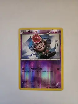Spoink 30/124 Fates Collide Reverse Holo Pokemon Card - Image 1