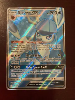 Glaceon GX (Full Art) 141/156 Sm-Ultra Prism Holo Ultra Rare Pokemon TCG Card NM - Image 1