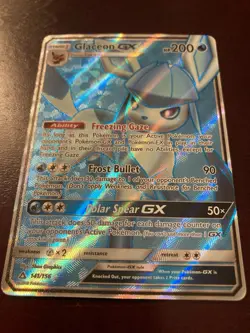 Glaceon GX (Full Art) 141/156 Sm-Ultra Prism Holo Ultra Rare Pokemon TCG Card NM - Image 2