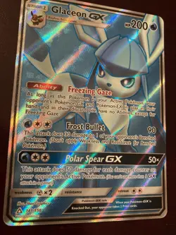 Glaceon GX (Full Art) 141/156 Sm-Ultra Prism Holo Ultra Rare Pokemon TCG Card NM - Image 3