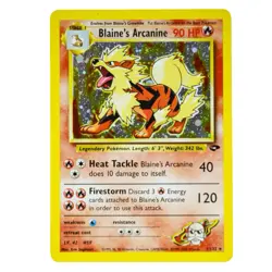 Blaine's Arcanine - 1/132 - Pokemon Gym Challenge Unlimited Holo Rare Card MP - Image 1