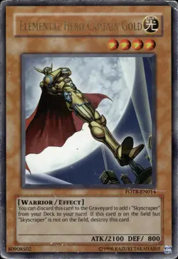 Elemental Hero Captain Gold - Ultra Rare FOTB-EN014 - HP - YuGiOh - Image 1