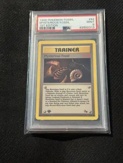 PSA10 Pokemon Mysterious Fossil 62/62 Regular Card 1999-2000 1st Edition - Image 1
