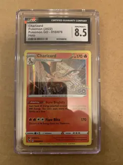 Charizard Pokemon GO Holo Card CGC 8.5 Rare # 010/077 (2022) - Image 1