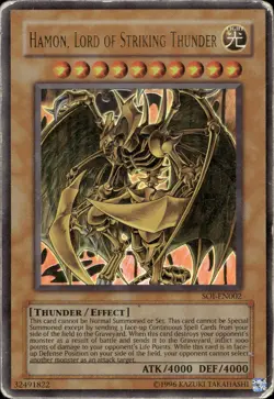 Hamon, Lord Of Striking Thunder - Ultra Rare SOI-EN002 - HP - YuGiOh - Image 1