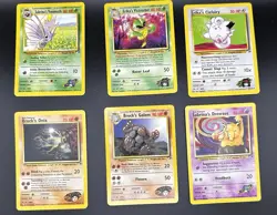 Pokemon TCG Gym Heroes Lot 8 Cards Victreebel Onix Golem Venomoth WOTC LP/HP - Image 1