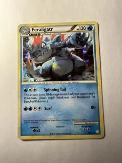 Pokemon Card - Feraligatr 20/123 Cracked Ice Holo Deck Exclusives HGSS Holo Rare - Image 1