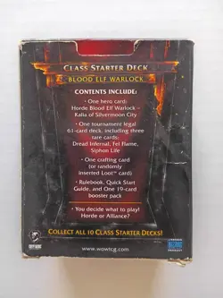 World Of Warcraft Trading Card Game Class Starter Deck Blood Elf Warlock 2011 - Image 2