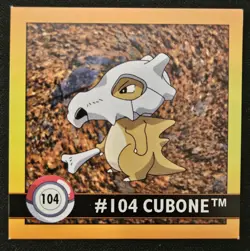 Cubone 104 Artbox Series 1 Stickers Vintage Pokemon Trading Card Game 1999 NM - Image 1