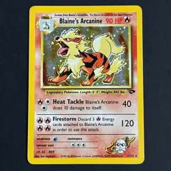 Blaine's Arcanine 1/132 Gym Challenge Holo Rare Pokemon Card - Image 1