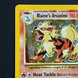 Blaine's Arcanine 1/132 Gym Challenge Holo Rare Pokemon Card - Image 2