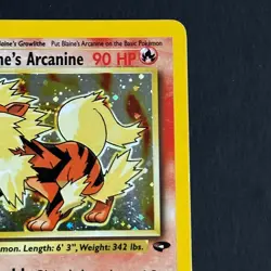 Blaine's Arcanine 1/132 Gym Challenge Holo Rare Pokemon Card - Image 3