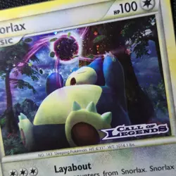 SHADOWBALL SWIRL 🌀💫 Snorlax 33/95 Call of Legends Prerelease Holo Pokemon Card - Image 2