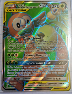 Pokemon Card Unified Minds Rowlet & Alolan Exeggutor GX 214/236 Rare Ultra NM - Image 1