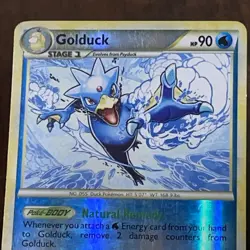 Pokemon Card Golduck 22/102 H&S Triumphant Reverse Holo MP - Image 3