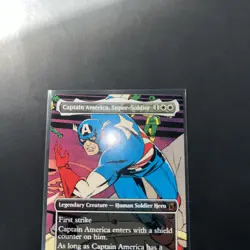 Captain America Super Soldier FOIL NM #316 Marvel Borderless Comic Card MTG - Image 2