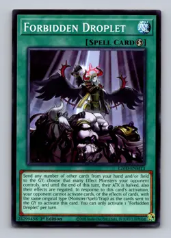 Forbidden Droplet L26D-ENM13 Legendary Modern Decks 2026 Yu-Gi-Oh 1st Edition NM - Image 1