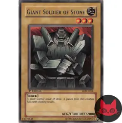 Yugioh Giant Soldier of Stone LOB-E054 Rare 1st Edition LP - Image 1
