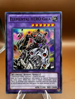 Yugioh Elemental HERO Gaia Super Rare CT08-EN011 Vintage LP - Image 1